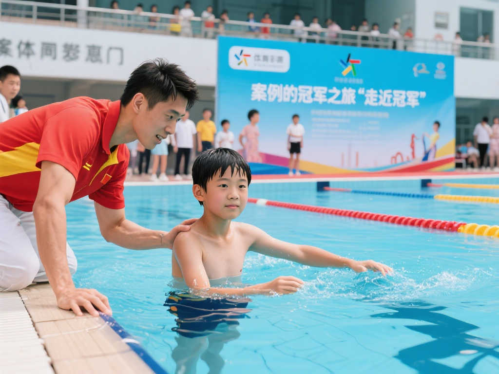 体彩组织“走近冠军”活动，青少年现场互动体验